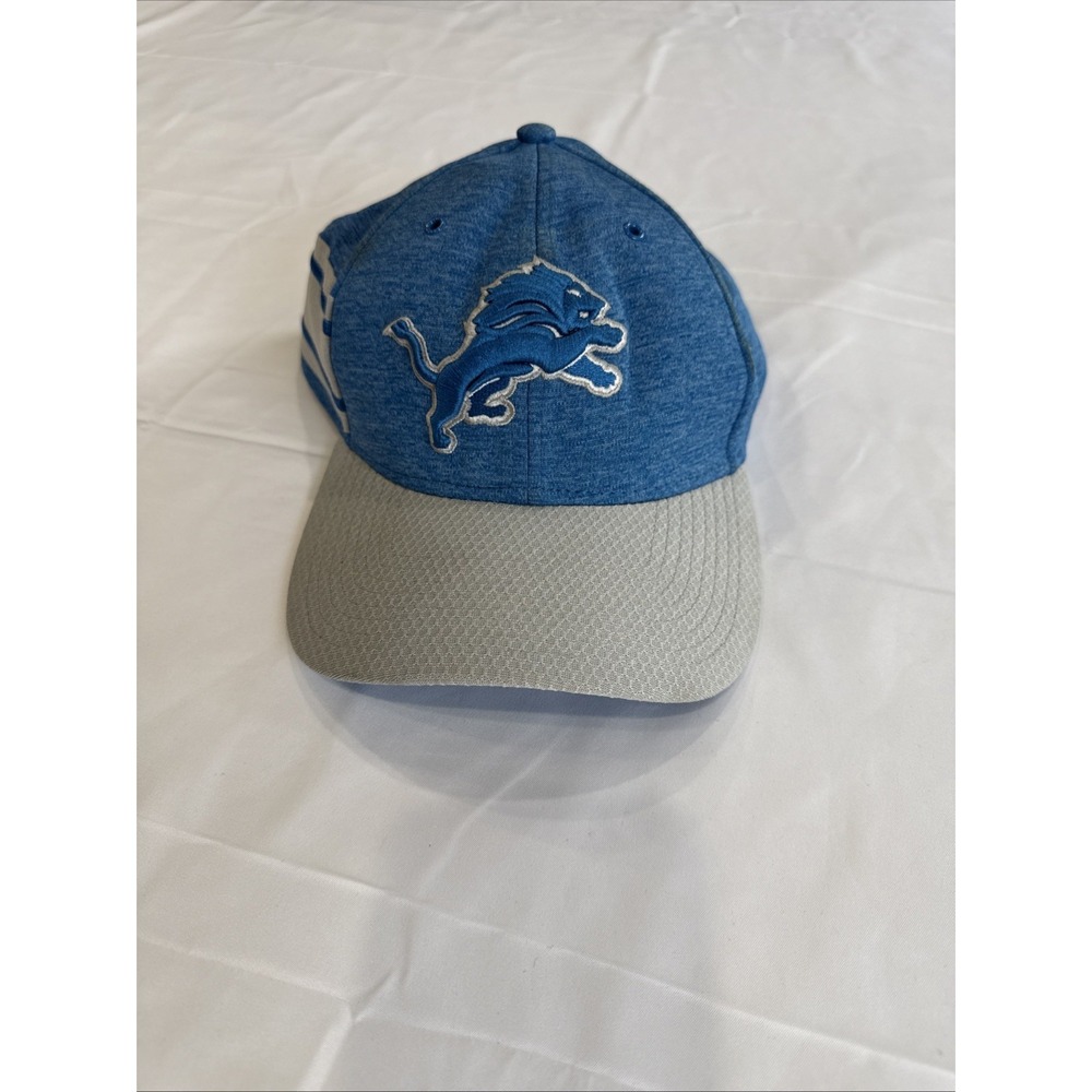 Detroit Lions Fitted Cap Blue New Era 39 Thirty NFL Embroidery Sz M/L